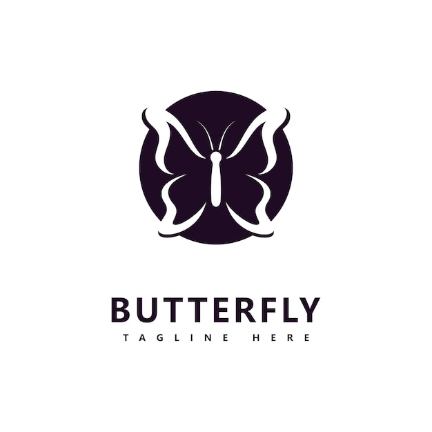 Beauty butterfly logo  symbol vector template