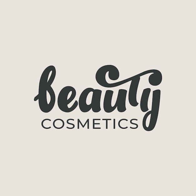 Beauty cosmetics lettering