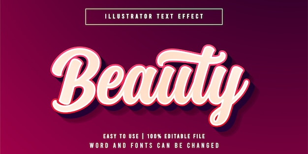 Beauty Editable Text Effect Font Styles