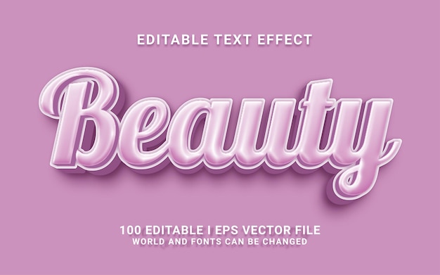 Beauty editable text effect