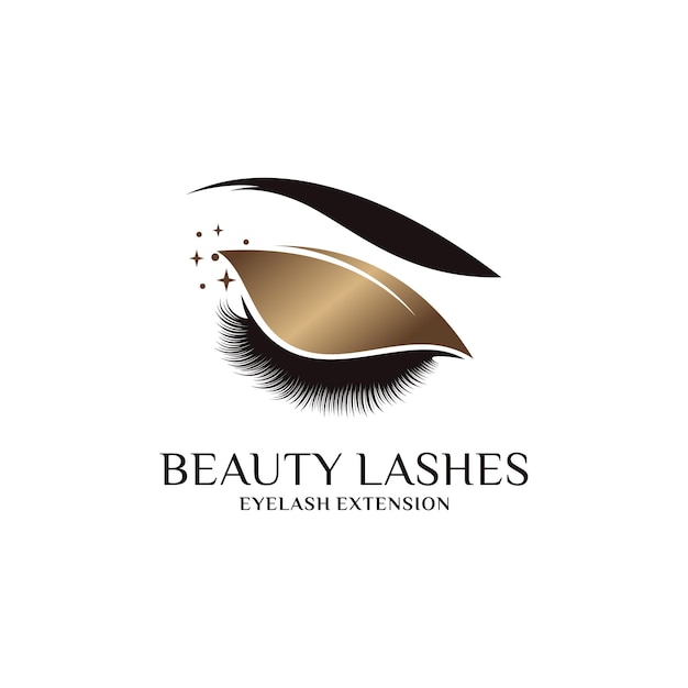 Beauty eyelash logo design for women fashion with creative concept