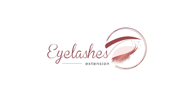 Beauty eyelashes logo design vector creative abstract idea