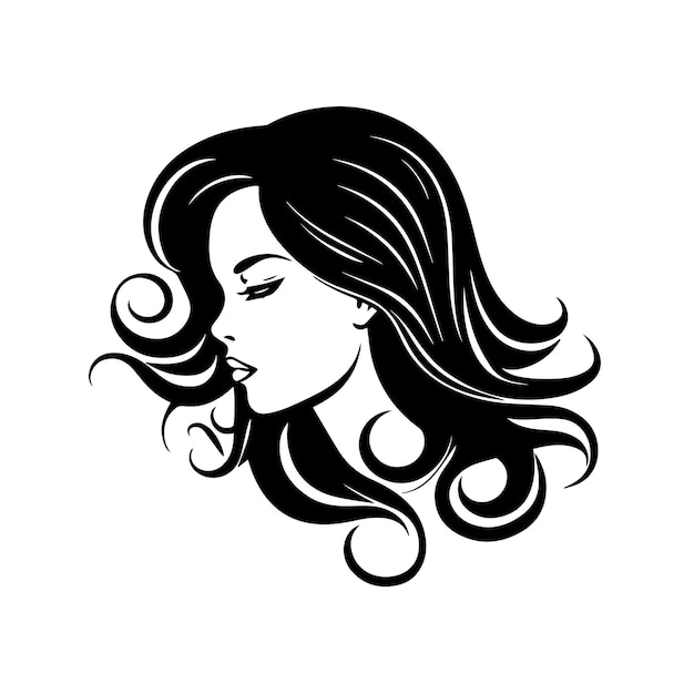 Beauty face vector illustration Vector logo design for beauty salon or hair salon or cosmetic design