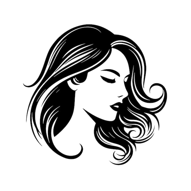 Beauty face vector illustration Vector logo design for beauty salon or hair salon or cosmetic design