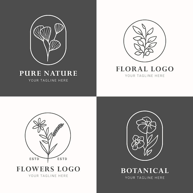 beauty floral logo collection jpg