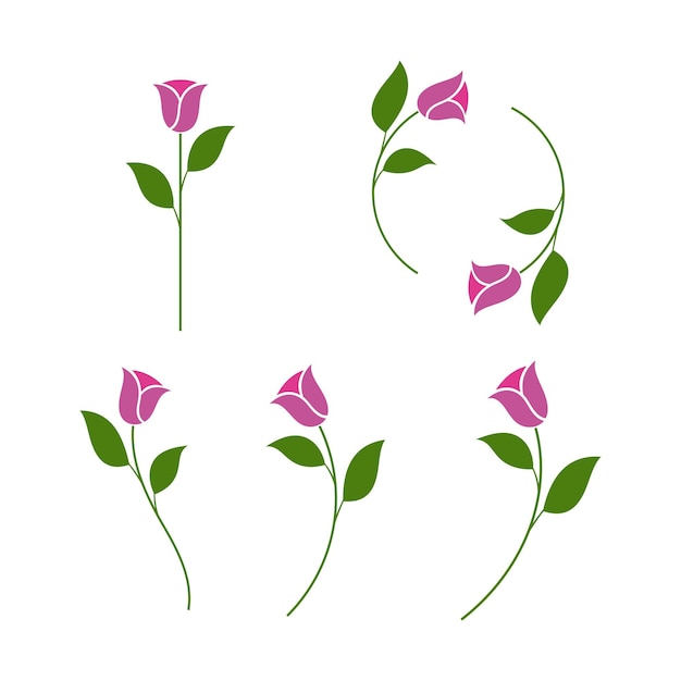 Beauty florist vector icon design template