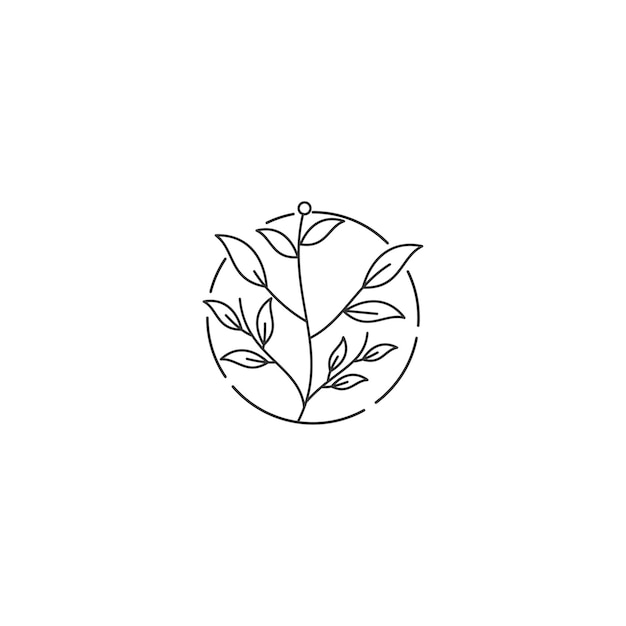 Beauty florist vector icon design template