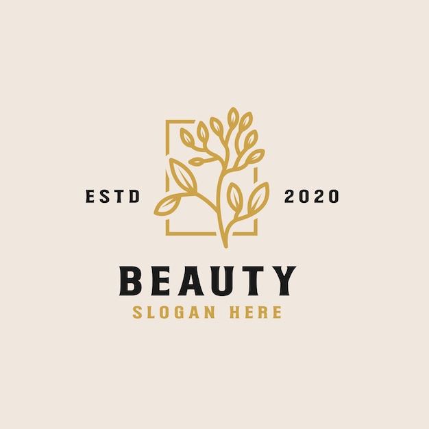 Beauty flower logo template