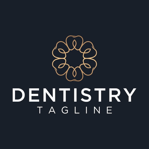 Beauty Flower Tooth or Fresh Floral Teeth logo design