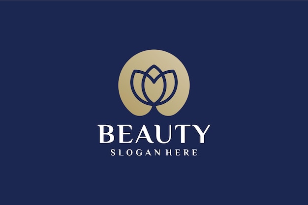 Beauty flowers logo symbol spa vector for wellness