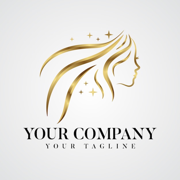 Beauty Hair Logo Design Template