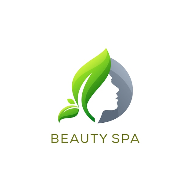 Beauty lady spa logo design