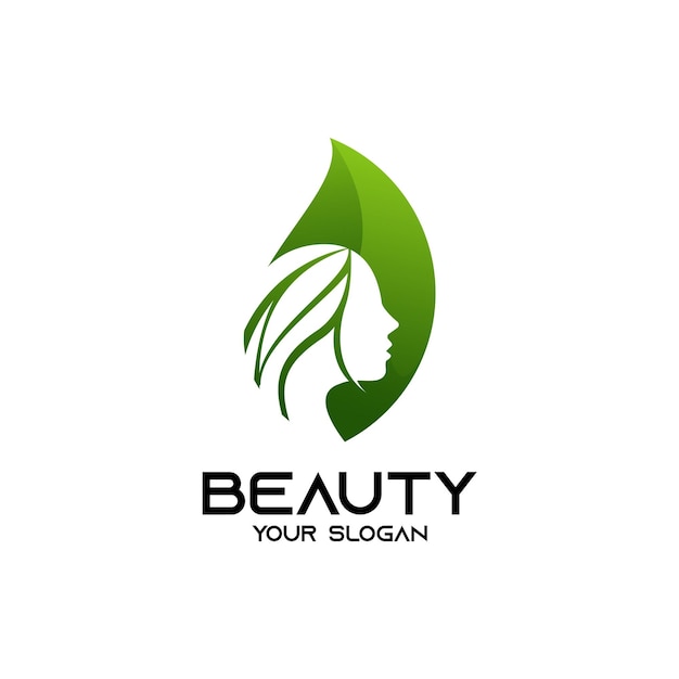 Beauty leaf logo gradient nature Design