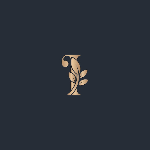 beauty letter logo I leaf luxury logo cosmetic