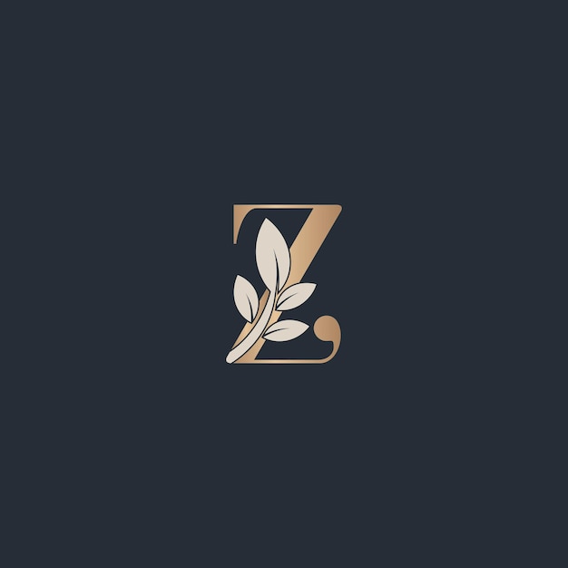 beauty letter logo Z leaf luxury logo cosmetic