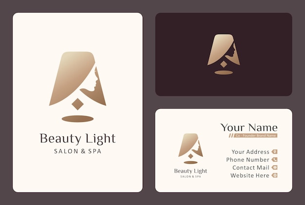 Beauty light logo design for salon and spa.