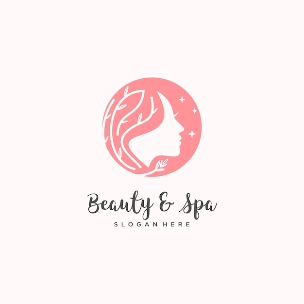 Beauty logo design concept for woman fashion lifestyle