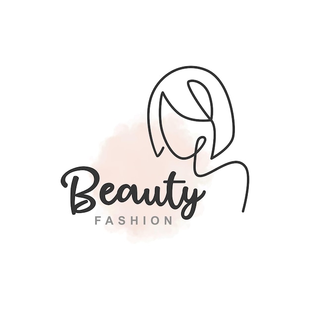 Beauty logo with line art style a