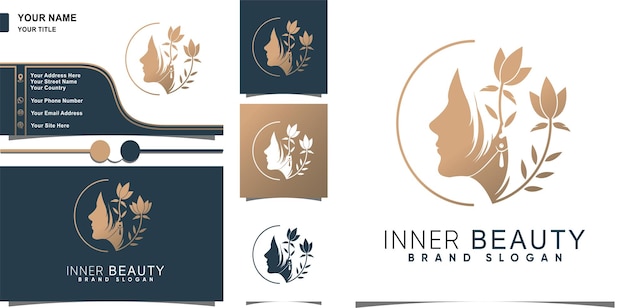 Beauty logo with modern design premium vector