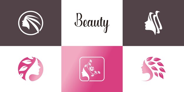 Beauty logo with nature concept design idea concept for beauty business