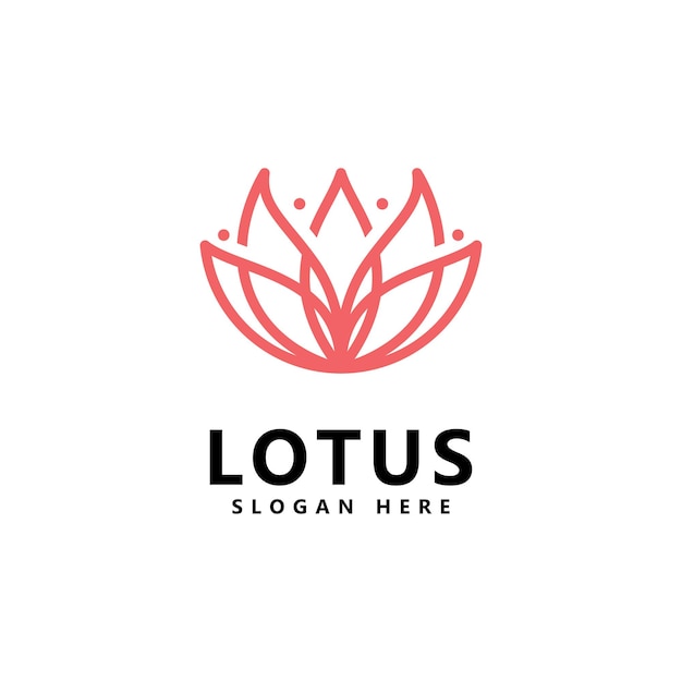 Beauty lotus flower logo spa logo vector yoga and therapy symbol