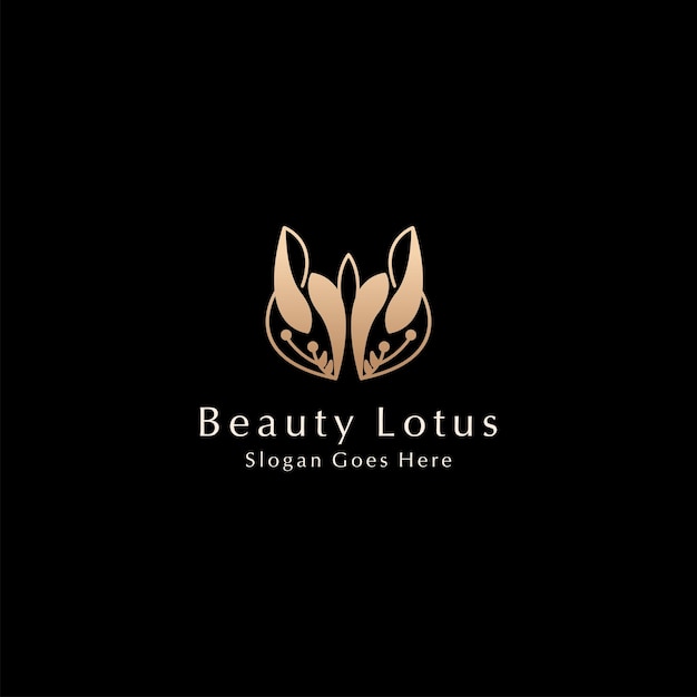 Beauty lotus logo icon design template flat vector