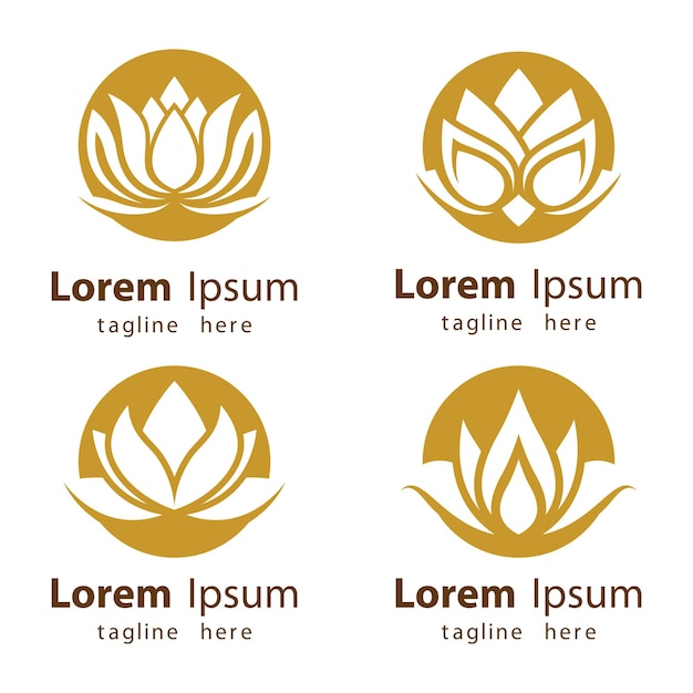 Beauty lotus logo images illustration design