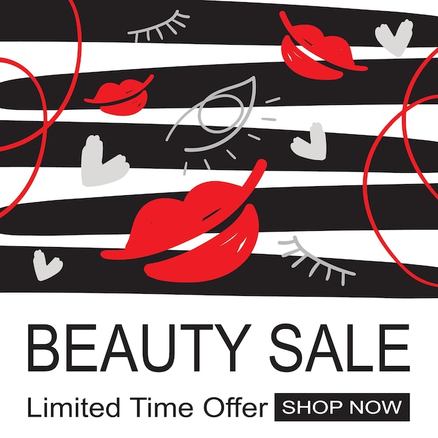 Beauty make up banner templateGood for salons beauty shops