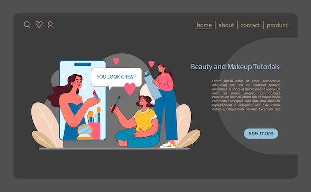 Beauty and makeup tutorials concept enhancing natural beauty with expert tips and tricks engaging