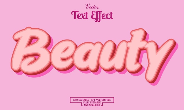 beauty  modern editable text effect design