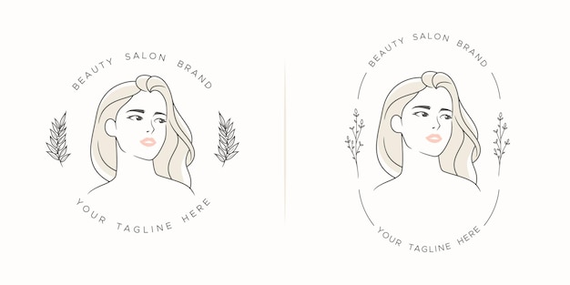 Beauty natural beauty logo emblem