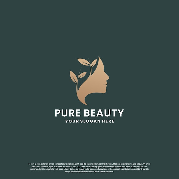 Beauty nature logo design elegance logo for beauty salon and spa