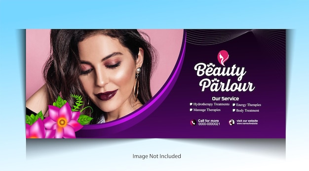 Vector beauty parlor banner design