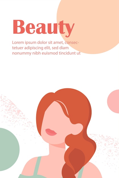 Vector beauty portrait vector cover