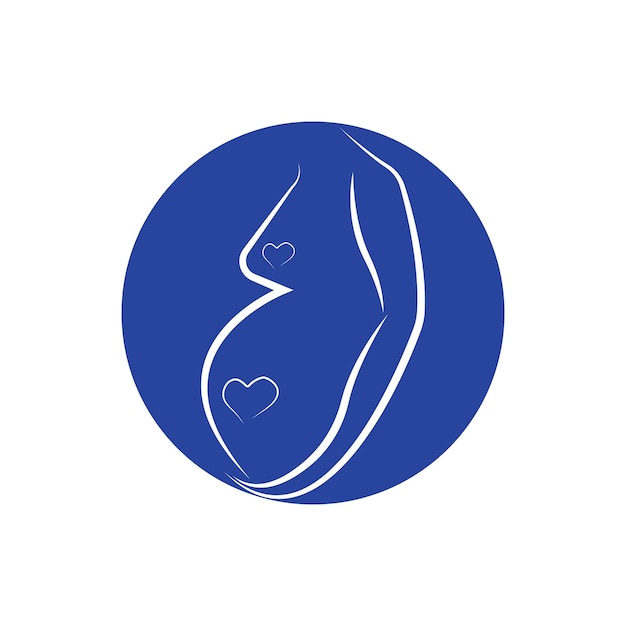 Beauty pregnant women vector icon template