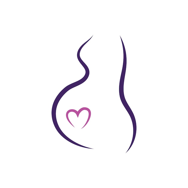 Beauty pregnant women vector icon template