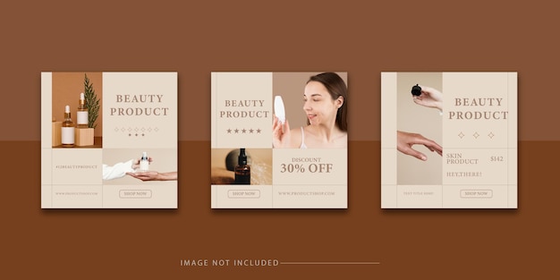 beauty product sale promotion social media post design template