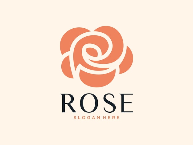 Beauty rose feminine salon logo design