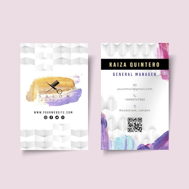 Beauty salon double-sided business card