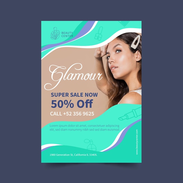 Beauty salon flyer v discount