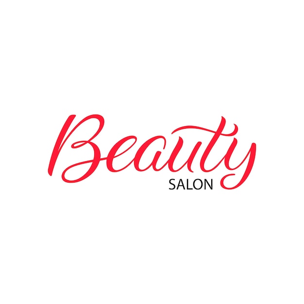 Vector beauty salon hand lettering vector calligraphy