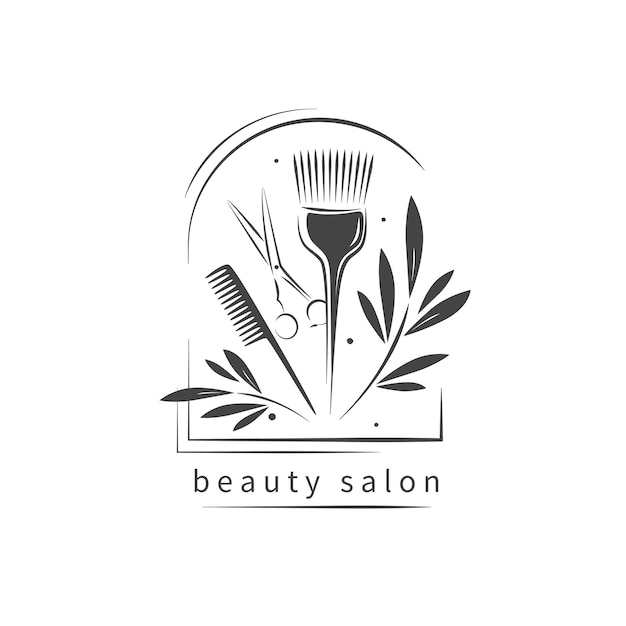 Vector beauty salon logo hairdressing