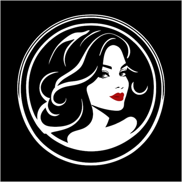 beauty salon logo vector illustration