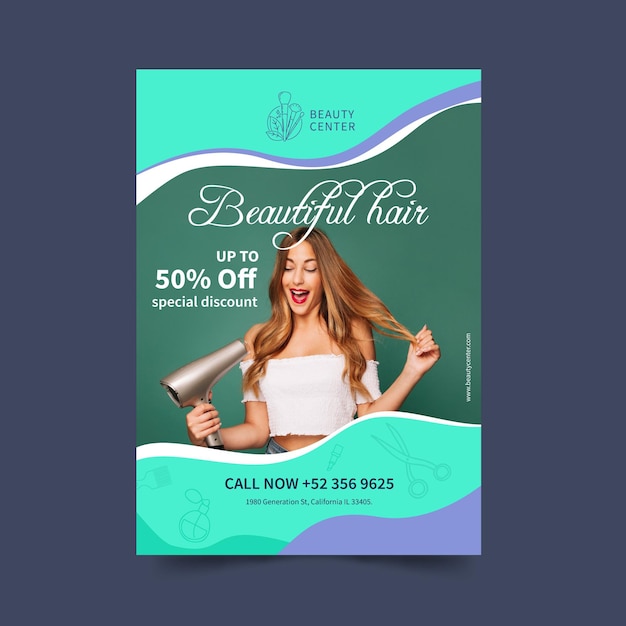 Beauty salon poster concept