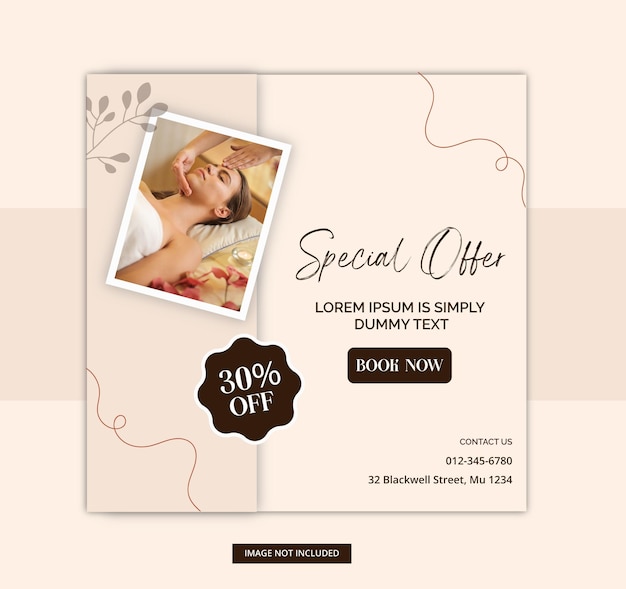 Vector beauty salon poster flyer template