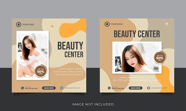 Beauty salon social media post template