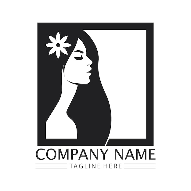 Beauty salon and spa logo vector icon design template