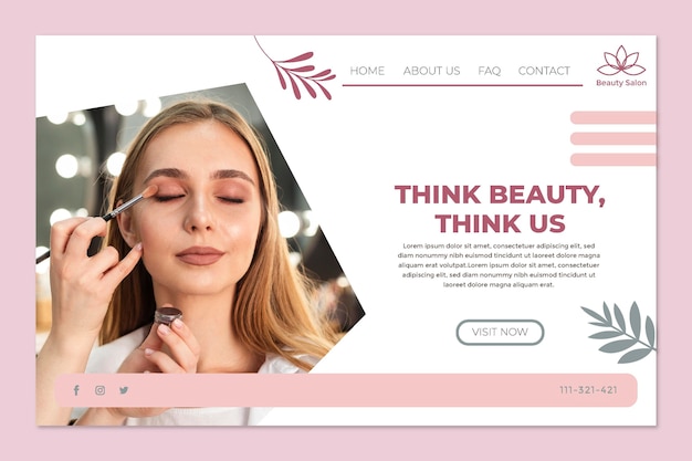 Beauty salon web template