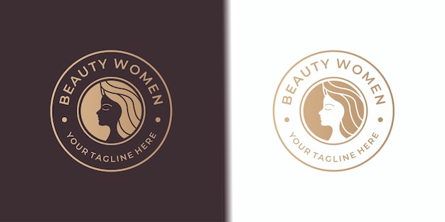 Beauty salon women logo design