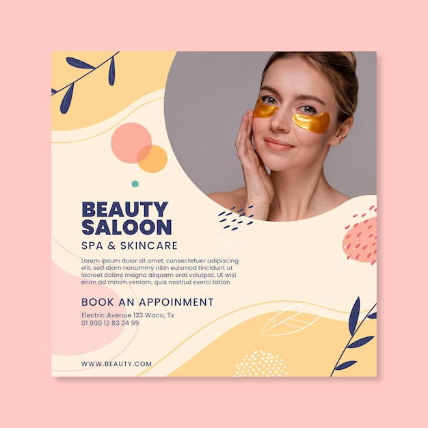 Beauty saloon flyer template